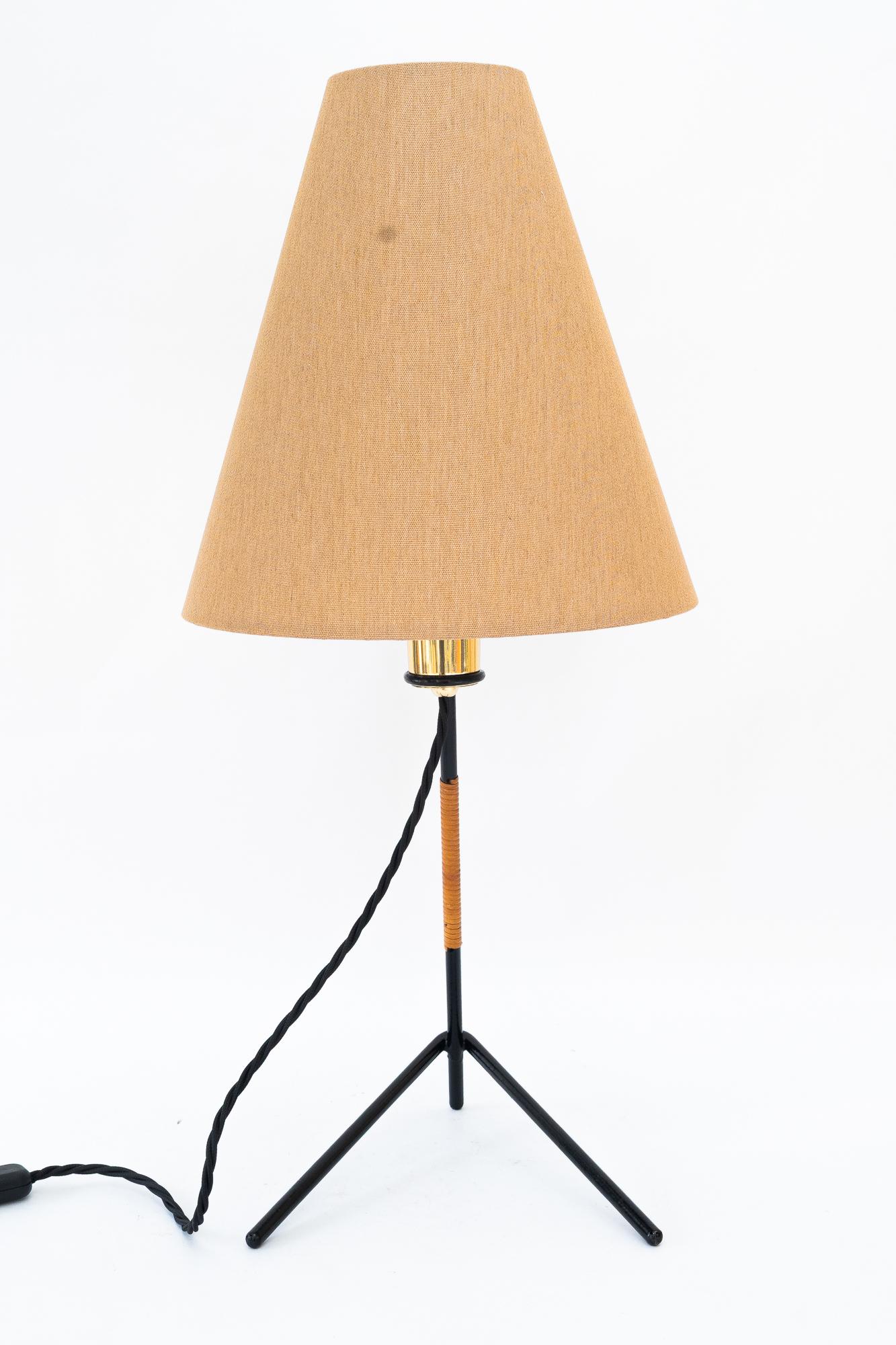 Big Rupert Nikoll Lampe de table avec abat-jour en tissu vienne vers 1950 en vente 4