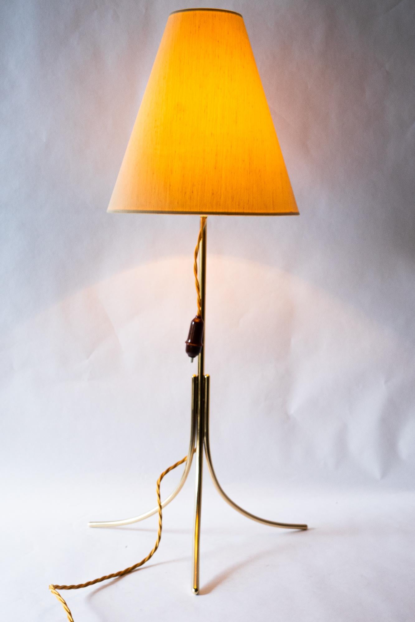 Big Rupert Nikoll Tischlampe mit Stoffschirm wien um 1950 im Angebot 5