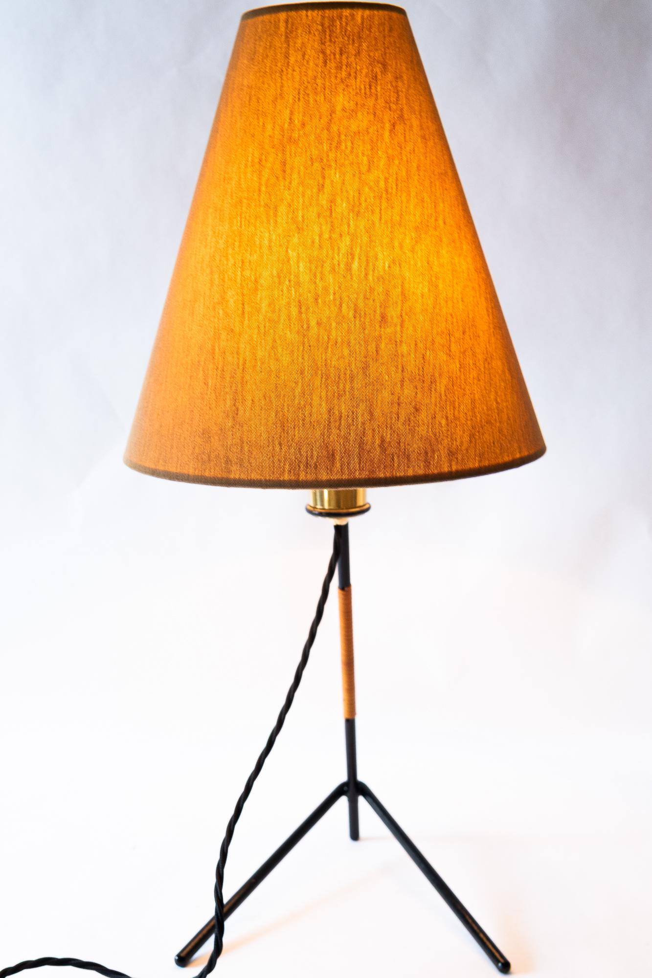 Big Rupert Nikoll Lampe de table avec abat-jour en tissu vienne vers 1950 en vente 5