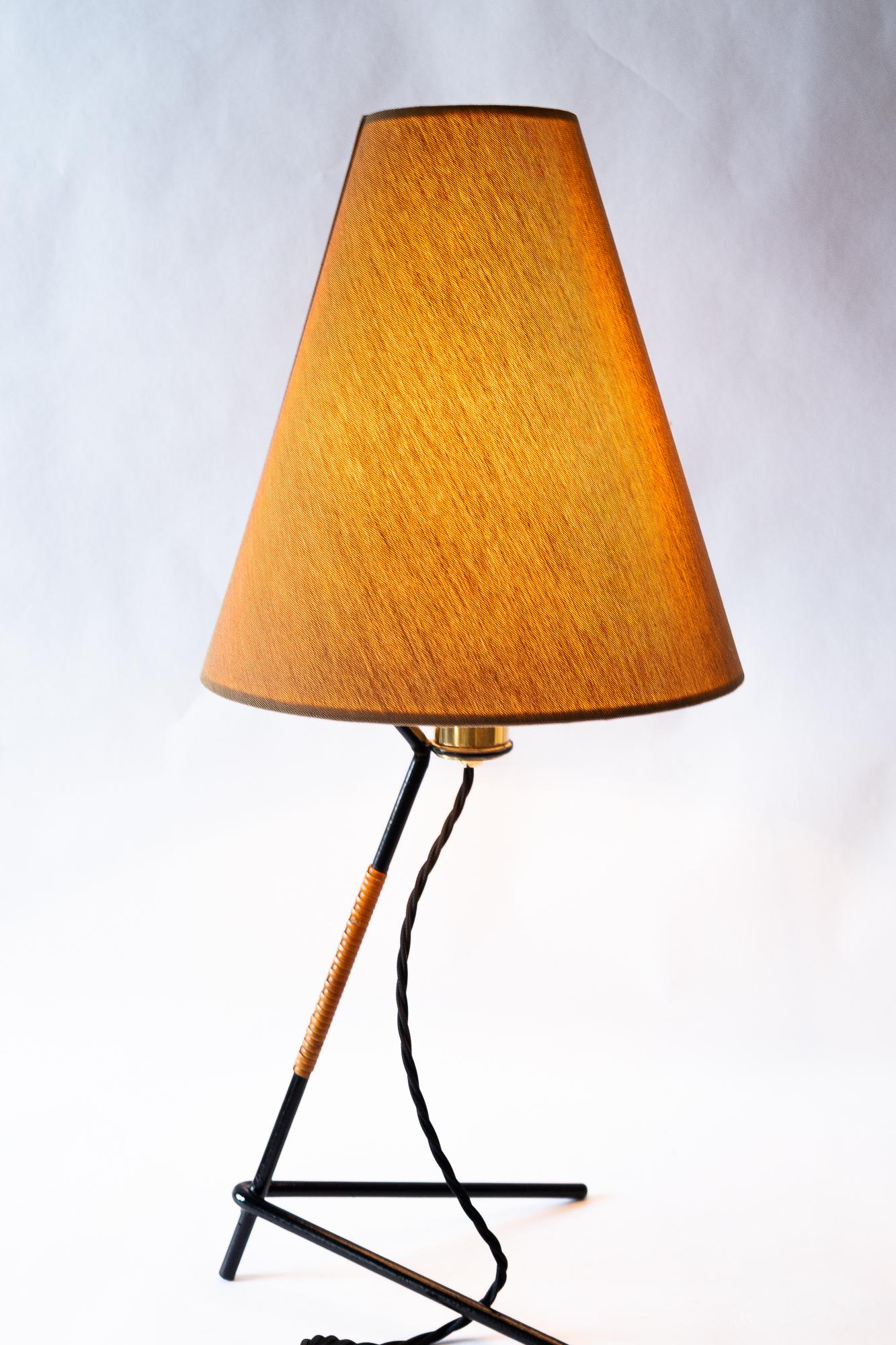 Big Rupert Nikoll Lampe de table avec abat-jour en tissu vienne vers 1950 en vente 7