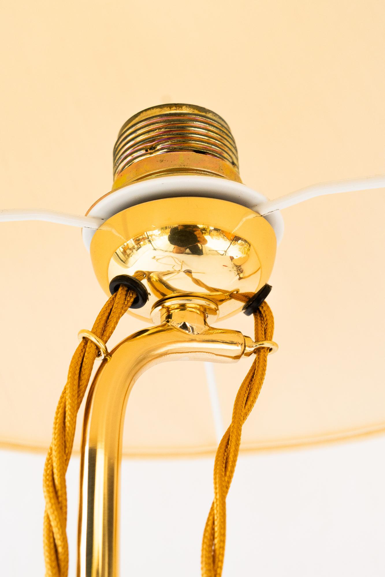 Big Rupert Nikoll Tischlampe mit Stoffschirm wien um 1950 im Angebot 8