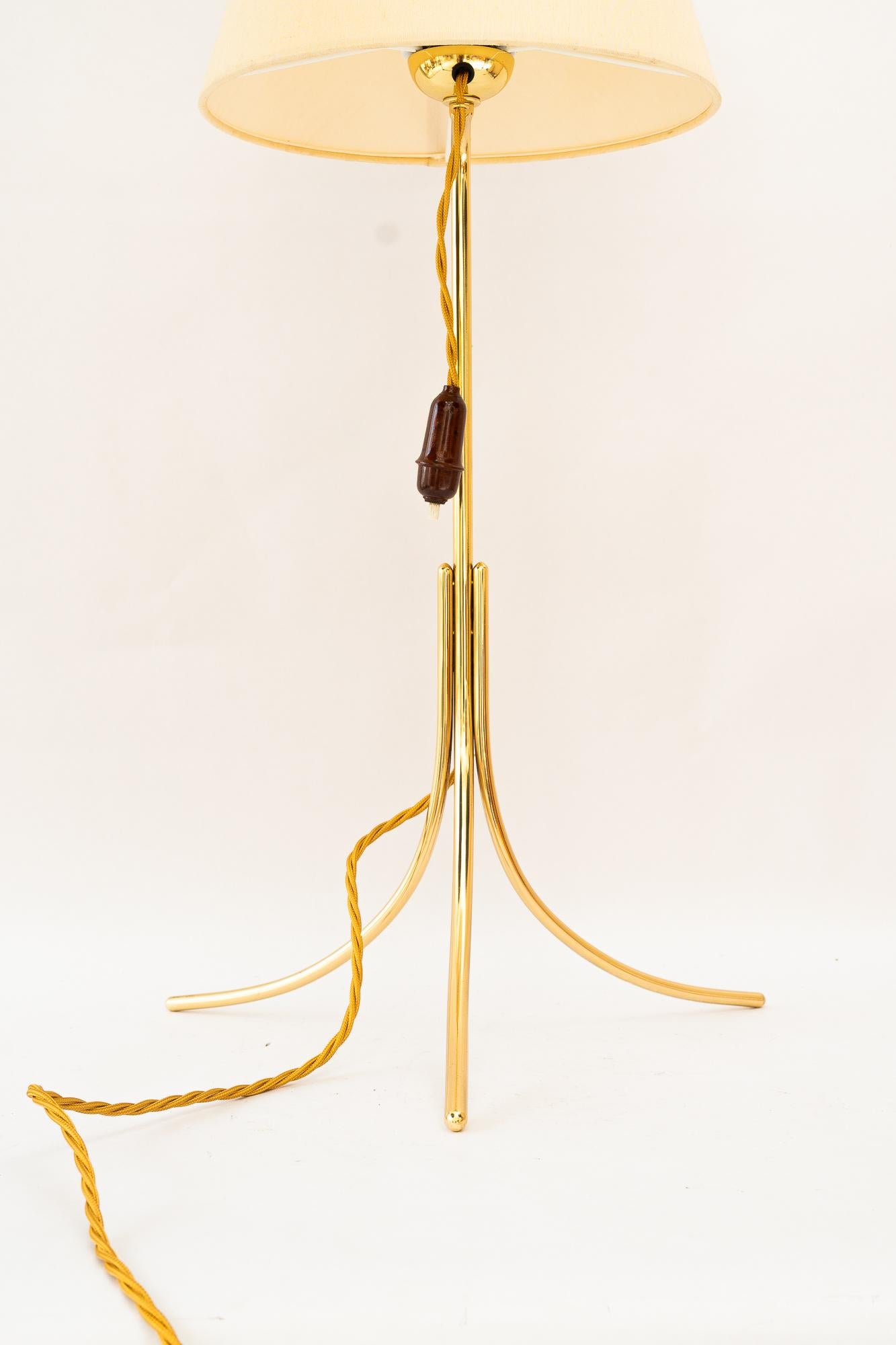 Big Rupert Nikoll Tischlampe mit Stoffschirm wien um 1950 im Zustand „Gut“ im Angebot in Wien, AT