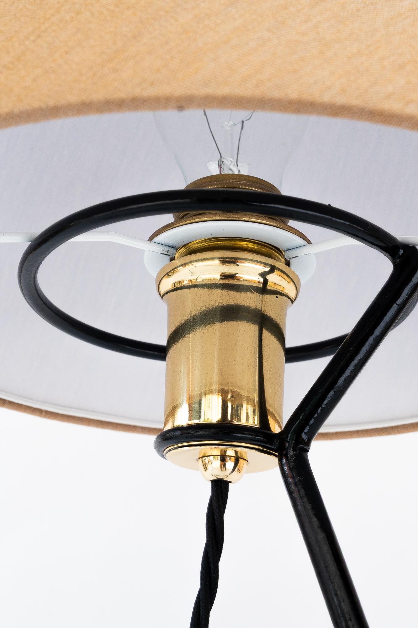 Tissu Big Rupert Nikoll Lampe de table avec abat-jour en tissu vienne vers 1950 en vente