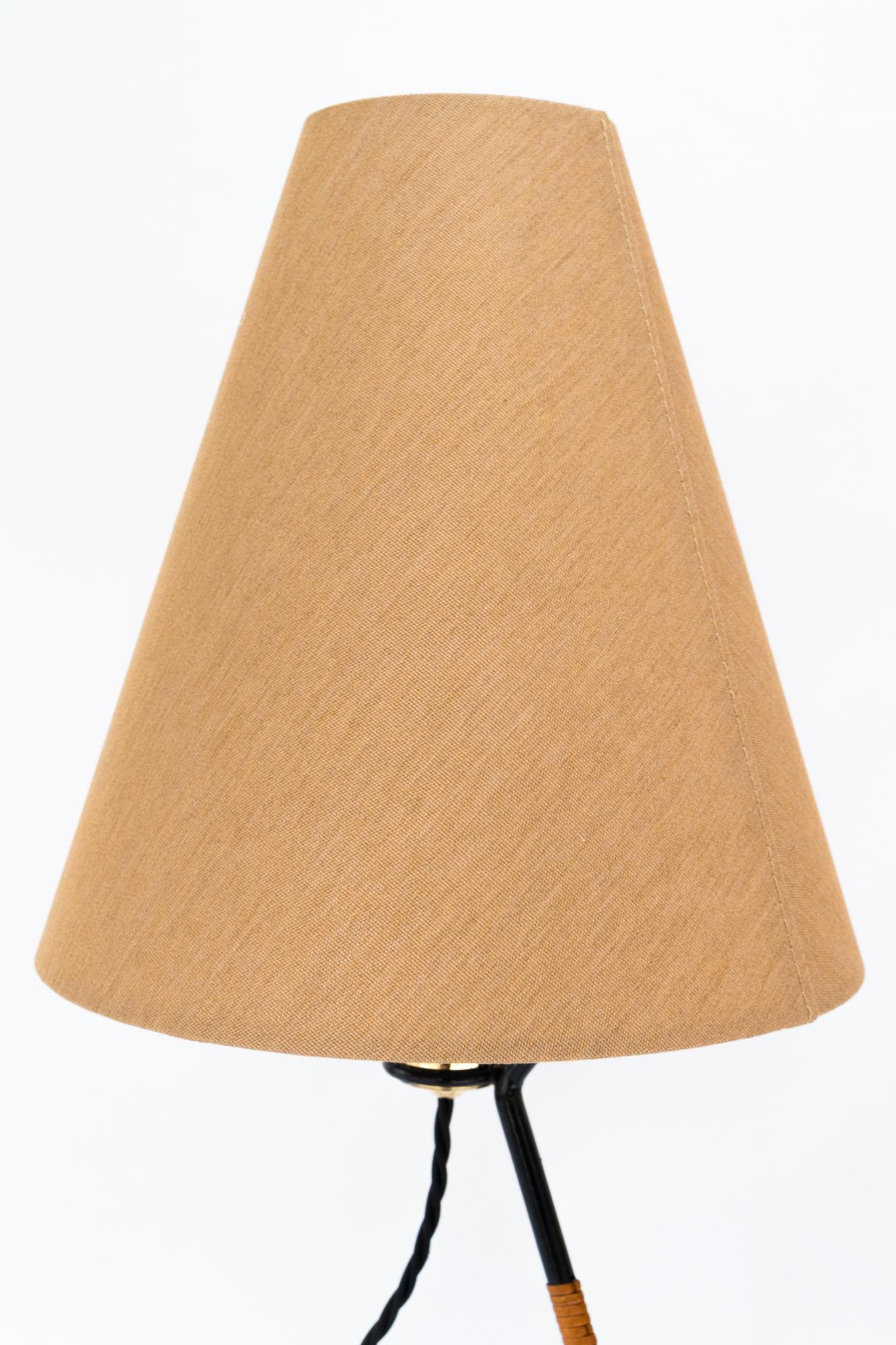 Big Rupert Nikoll Lampe de table avec abat-jour en tissu vienne vers 1950 en vente 1