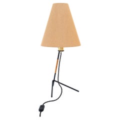 Big Rupert Nikoll Tischlampe mit Stoffschirm wien um 1950er