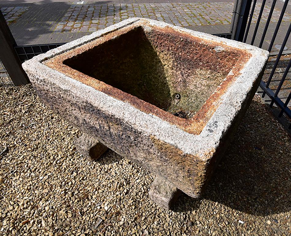 Early 19th Century Big Sandstone Sink or Planter, 19th Century