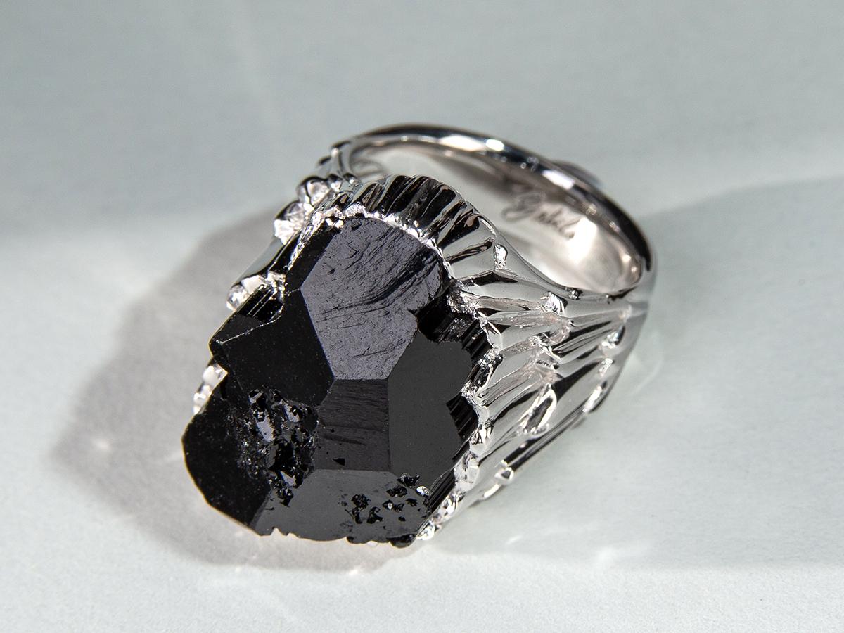 black crystal ring