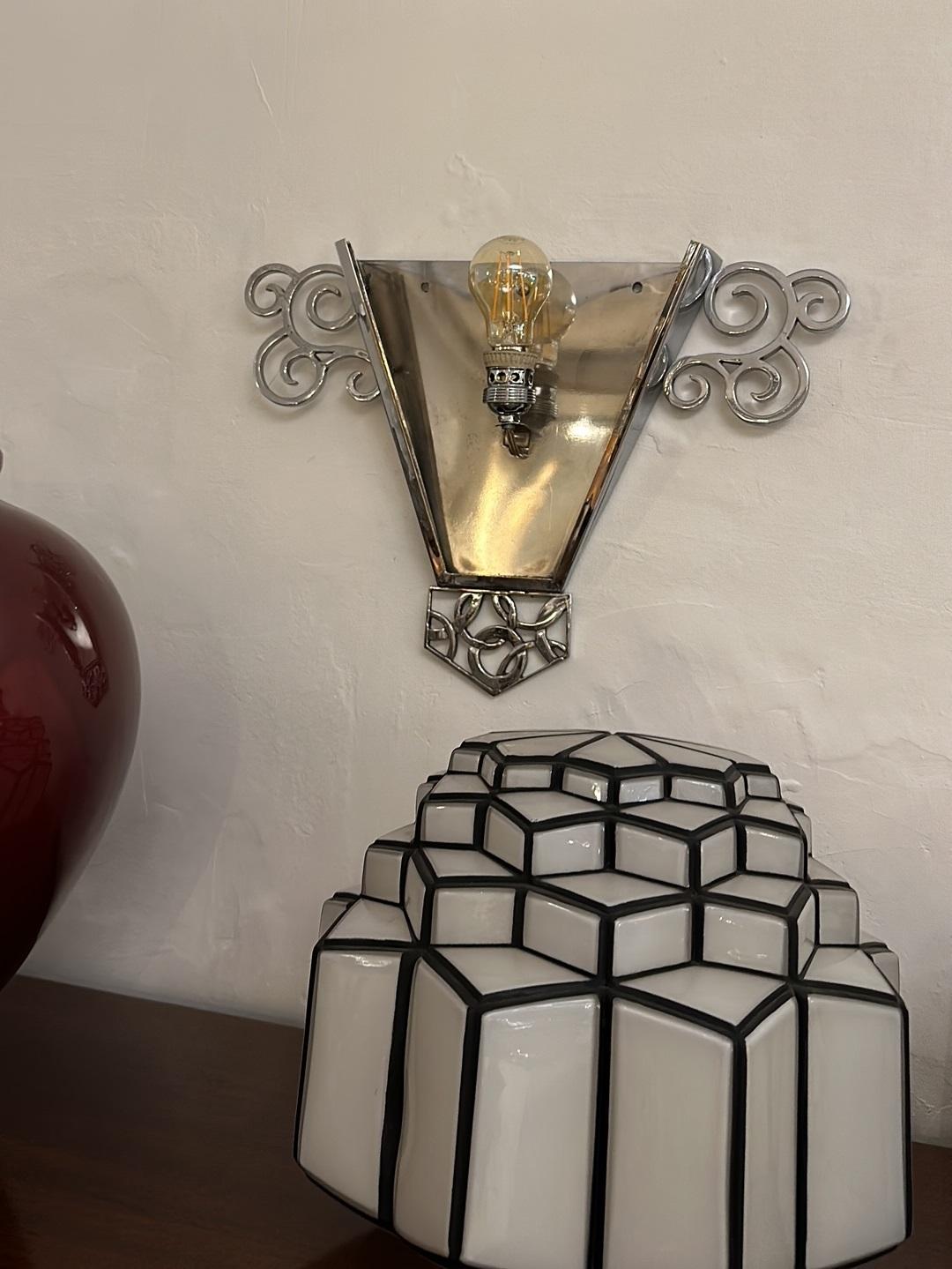 Big Sconce, Style: Art Deco, Year: 1930, Design: Sabino, France For Sale 6