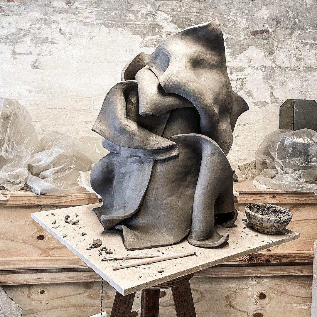 Other Big Sculptural Vase by Alexandra Madirazza For Sale