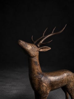 Big sculpture of a deer, black Forest, 19th century