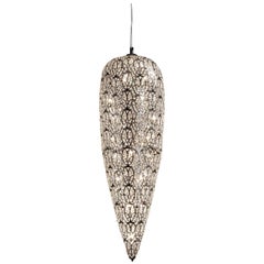 Große Sensation-Hängelampe, verchromte Oberfläche, Arabesque-Stil, Italien