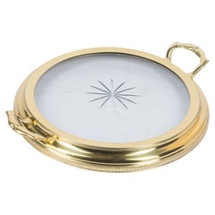 Plato grande para servir con cristal tallado original de viena alrededor de 1920