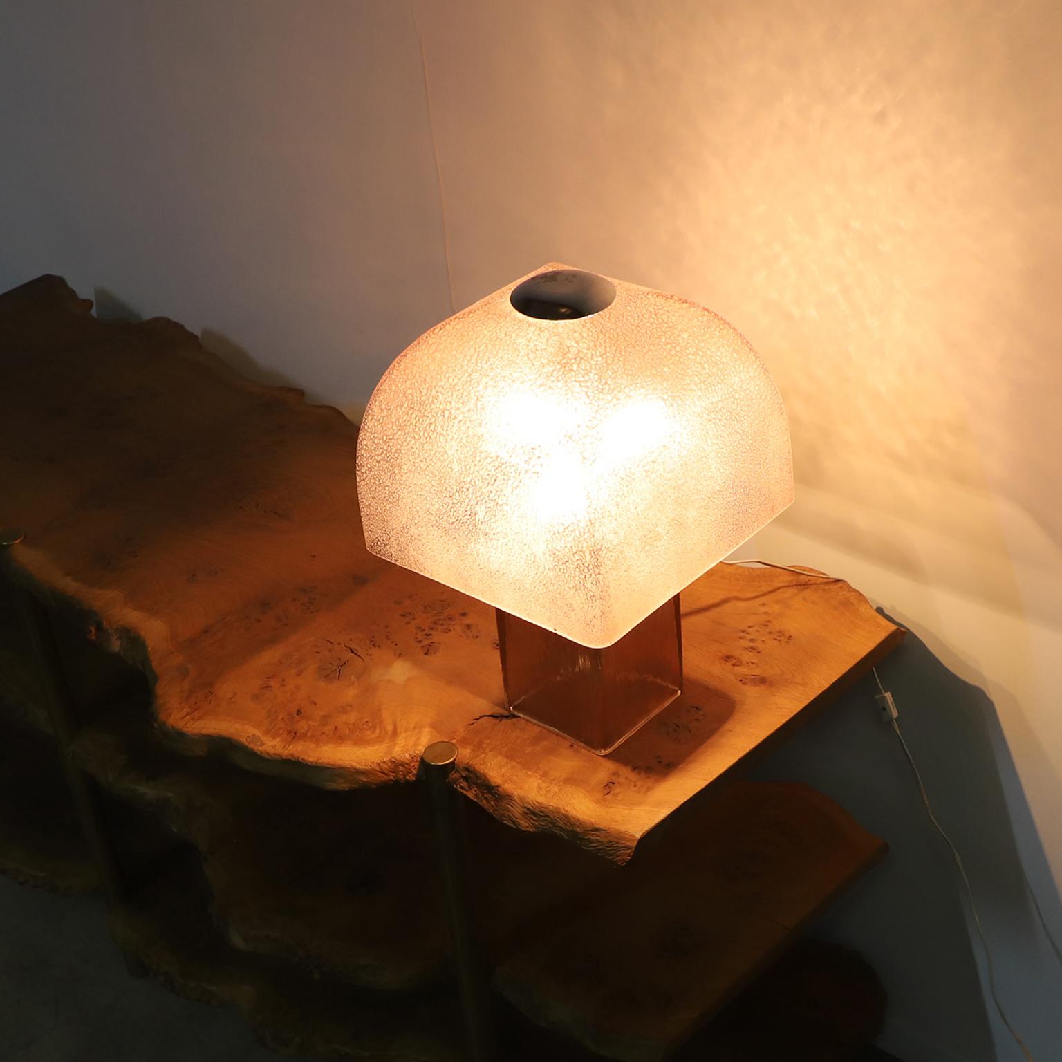 Fin du 20e siècle Paire de grande taille Alfredo Barbini  Lampes de table en verre de Murano en vente