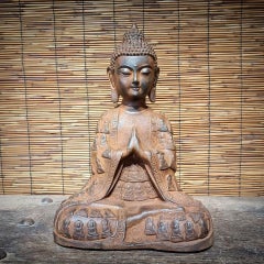 Grande statue de Bouddha priant d'origine de Chine