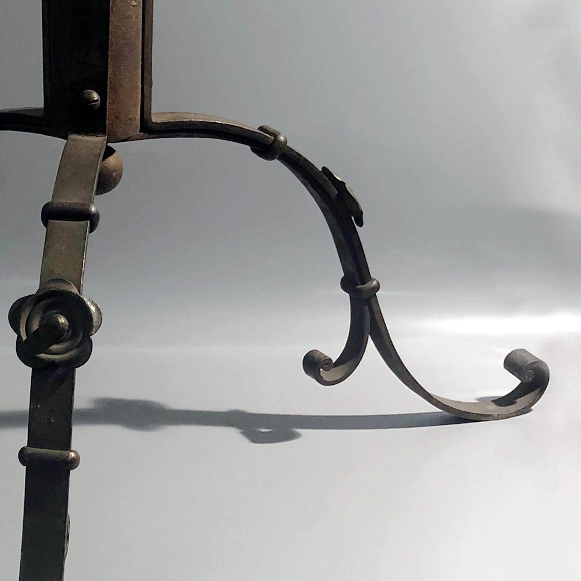 Big Size Antique Stand in Forged Iron, Hungary, 1870s In Good Condition For Sale In  Budapest, HU