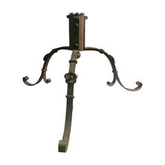 Big Size Antique Stand in Forged Iron, Hungary, 1870s