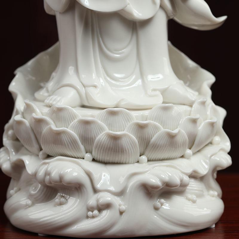Big Size Handcraft Chinese De Hua White Porcelain South Sea Buddha Statue For Sale 1