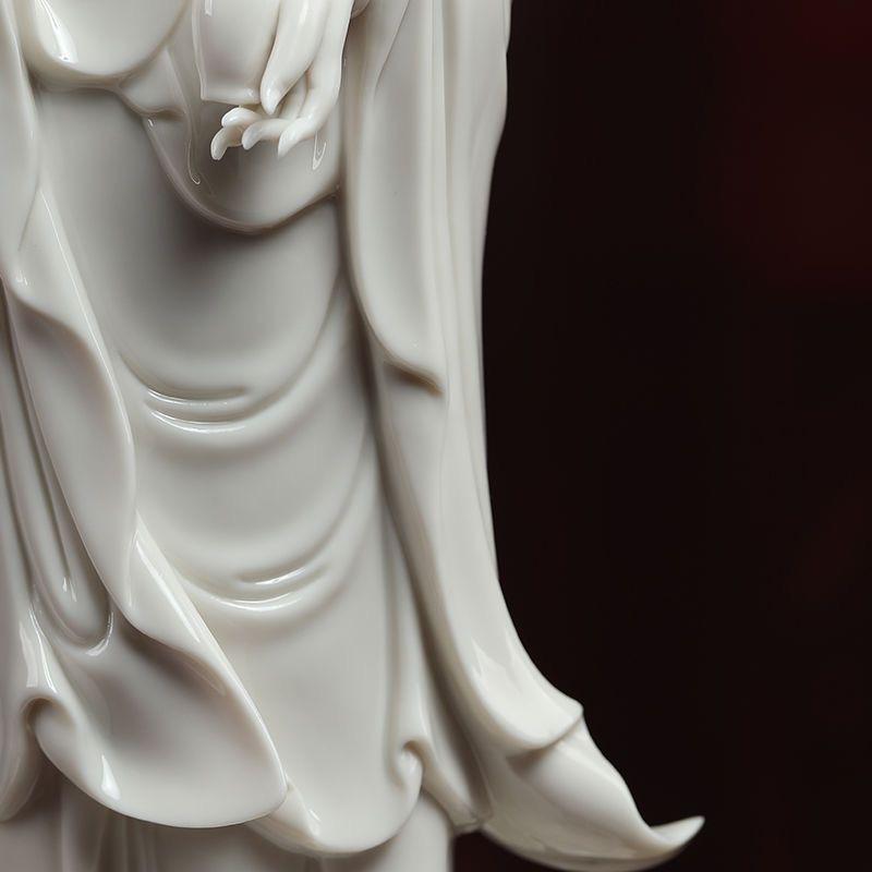 Big Size Handcraft Chinese De Hua White Porcelain South Sea Buddha Statue For Sale 2