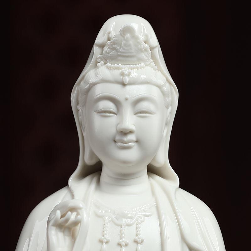 Big Size Handcraft Chinese De Hua White Porcelain South Sea Buddha Statue For Sale 4