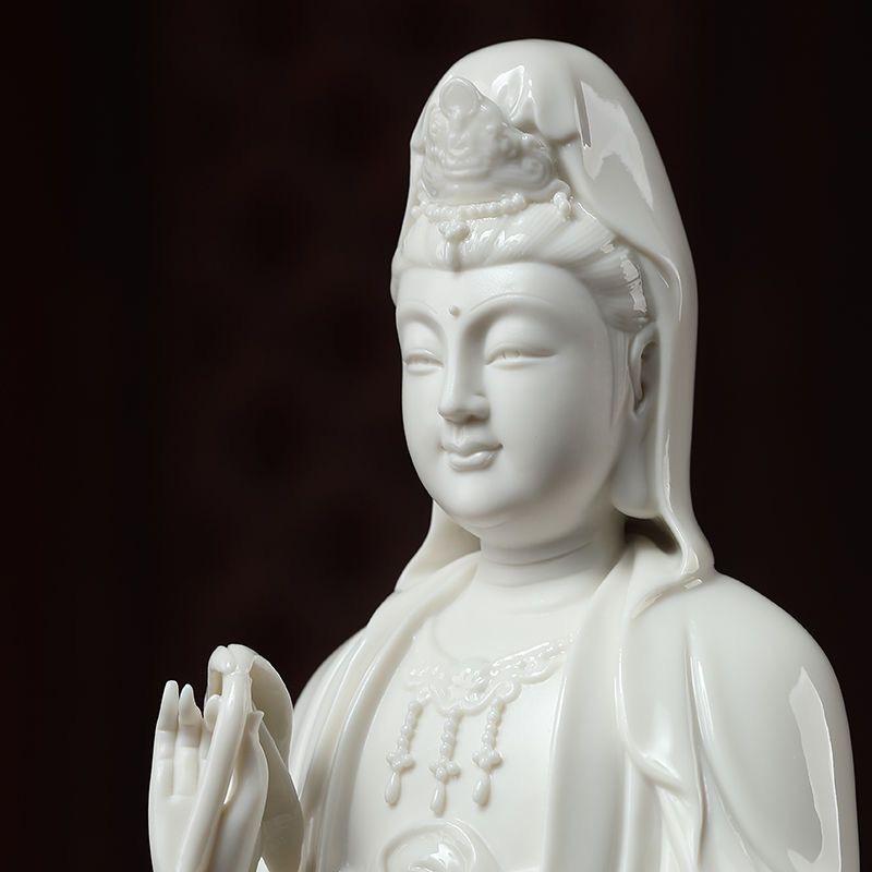 Big Size Handcraft Chinese De Hua White Porcelain South Sea Buddha Statue For Sale 5