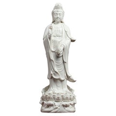 Big Size Handcraft Chinese De Hua White Porcelain South Sea Buddha Statue