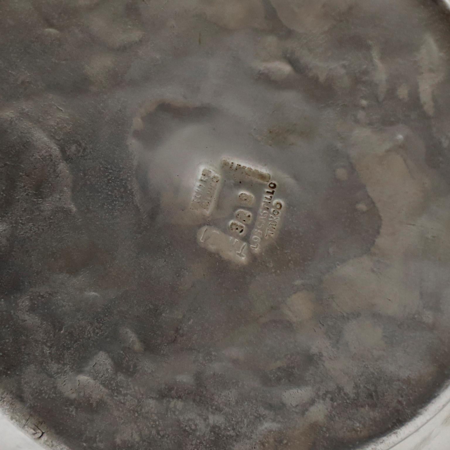 Jarra mexicana de malaquita bañada en plata de gran tamaño de Los Castillo Moderno de mediados de siglo en venta