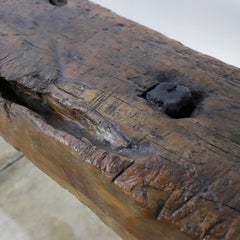 Big Size Solid Primitive Mesquite Bench