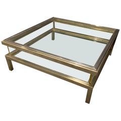 Big Sliding Top Coffee Table by Maison Jansen