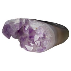 Big Solid Amethyst Ring Raw Crystals Lilac Light Purple Orchid Flower big ring