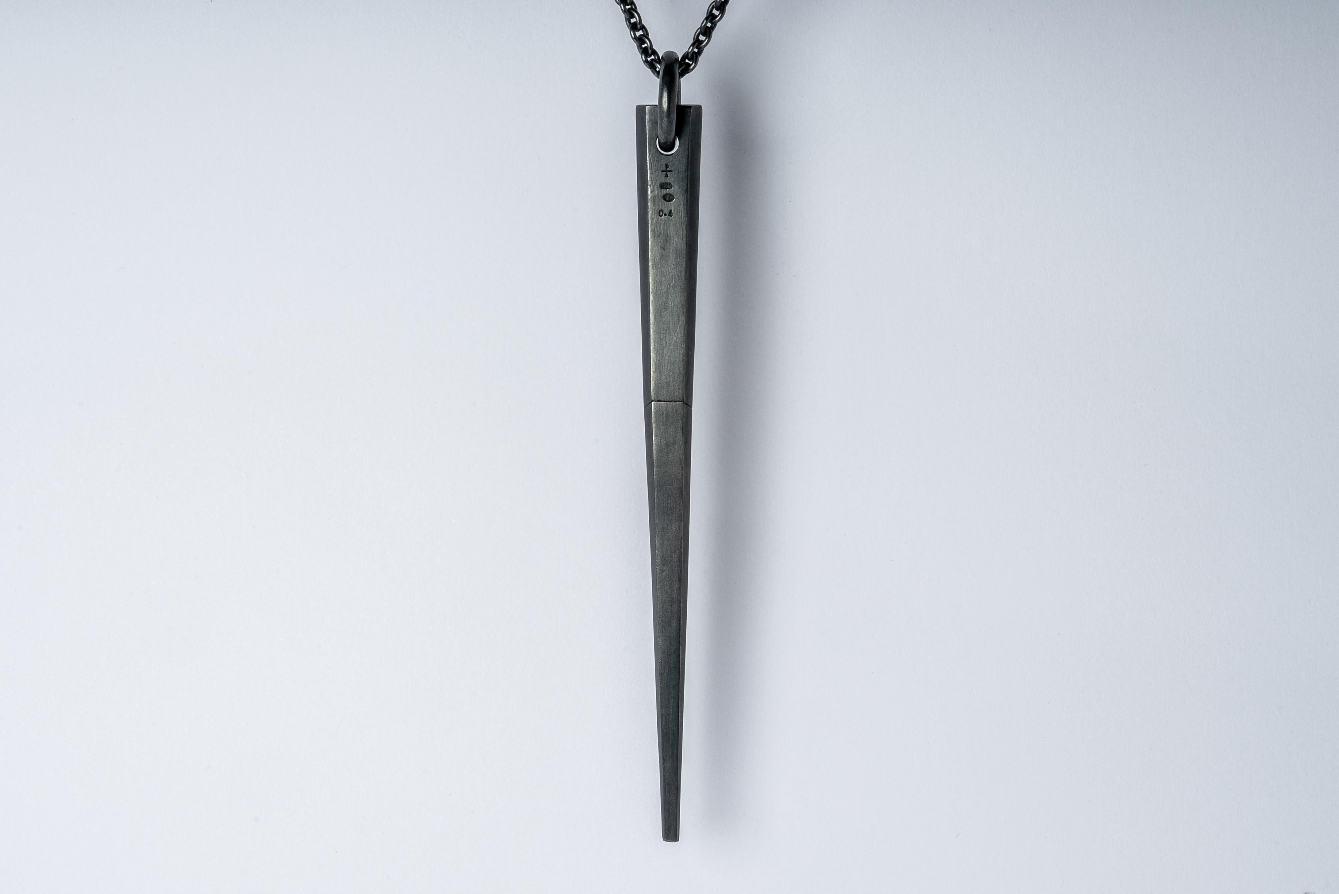 Rough Cut Big Spike Necklace (0.4 CT, Diamond Slab, KA+DIA) For Sale