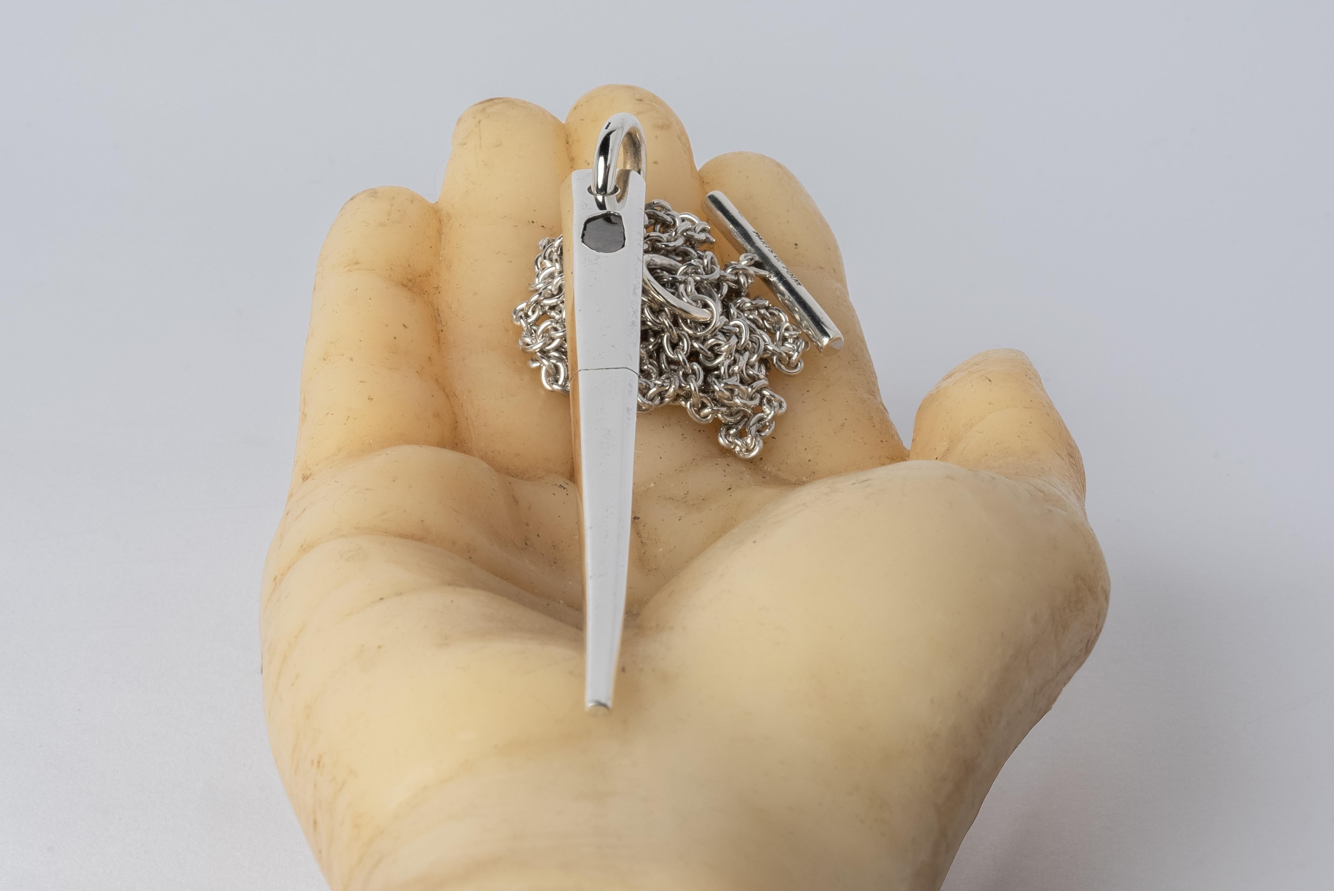 Big Spike Necklace (0.4 CT, Diamond Slab, PA+DIA) For Sale 1
