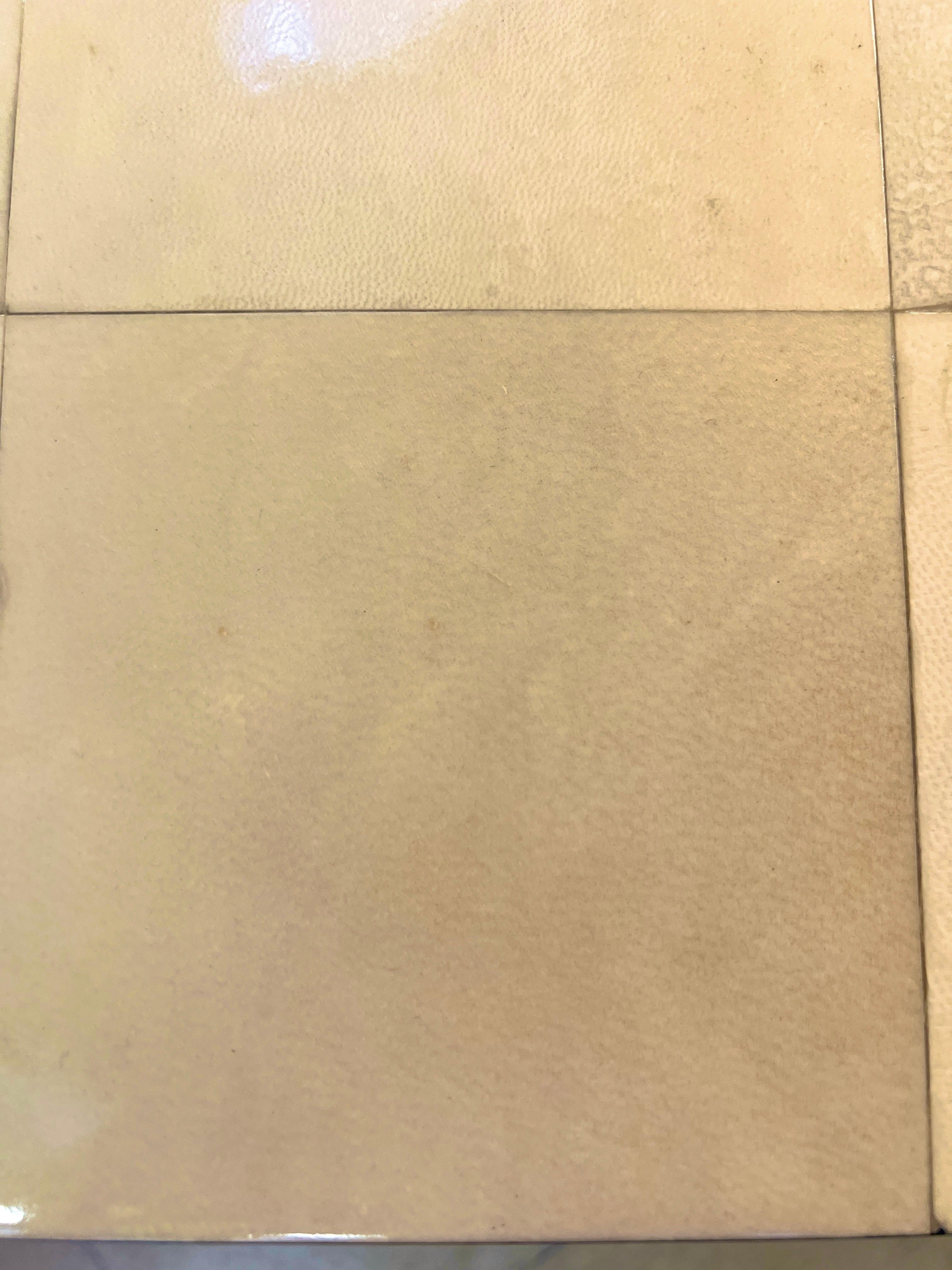 Big Square Vintage Parchment Paper Coffee Table 1980 en vente 6