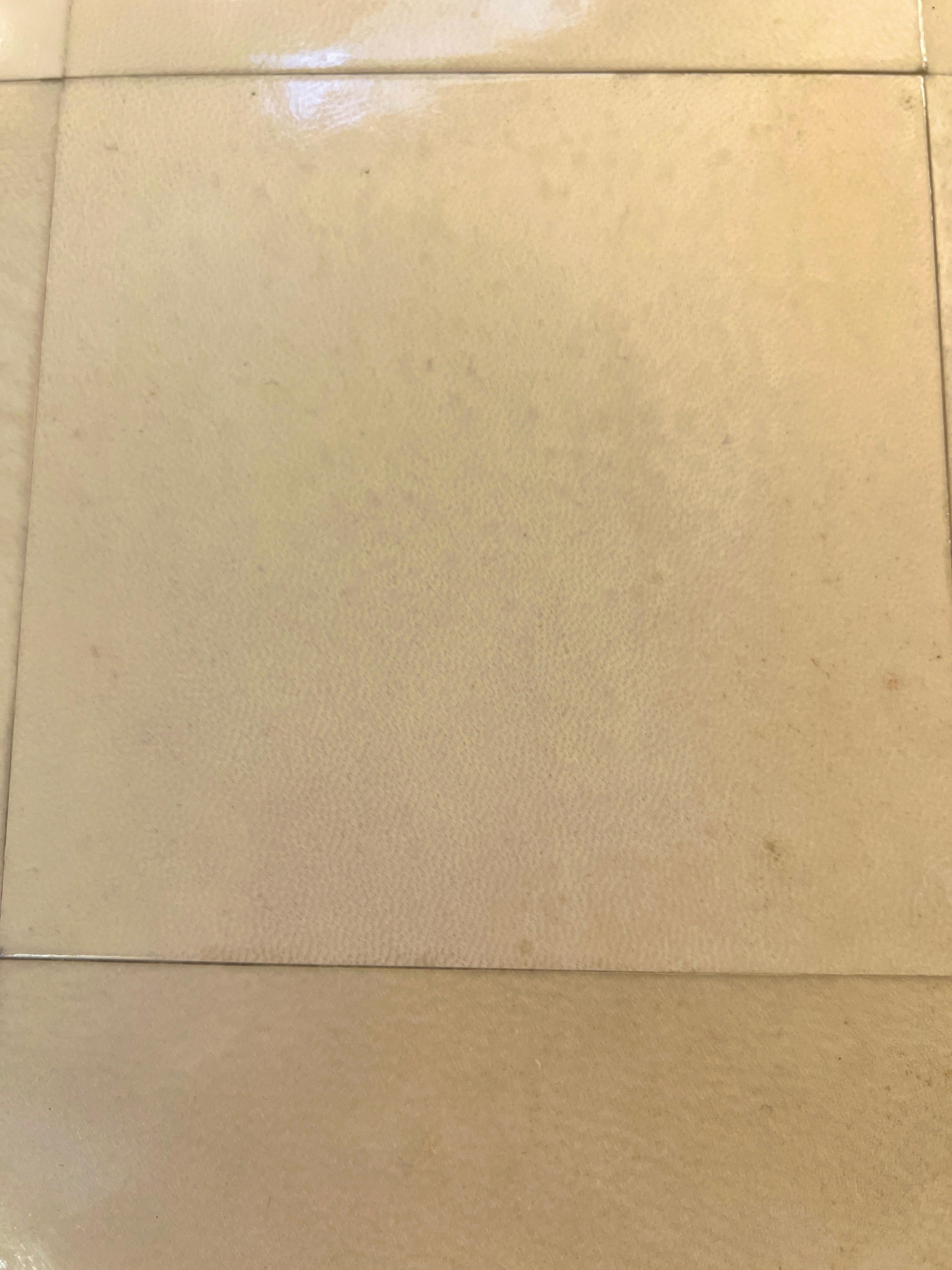 Big Square Vintage Parchment Paper Coffee Table 1980 en vente 7
