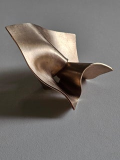 Alina Alamorean Square Waterlily Sculptural Contemporary Statement Ring Bronze
