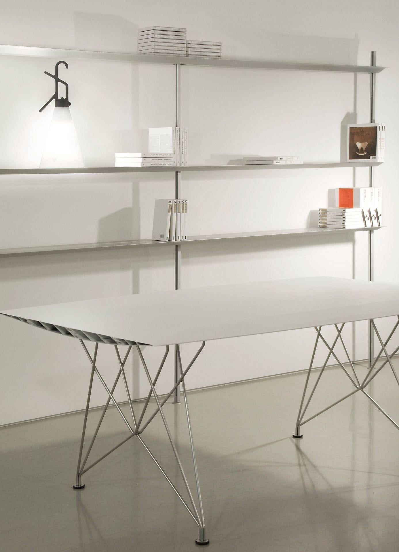 Laminated Big Stainless Steel Table B by Konstantin Grcic