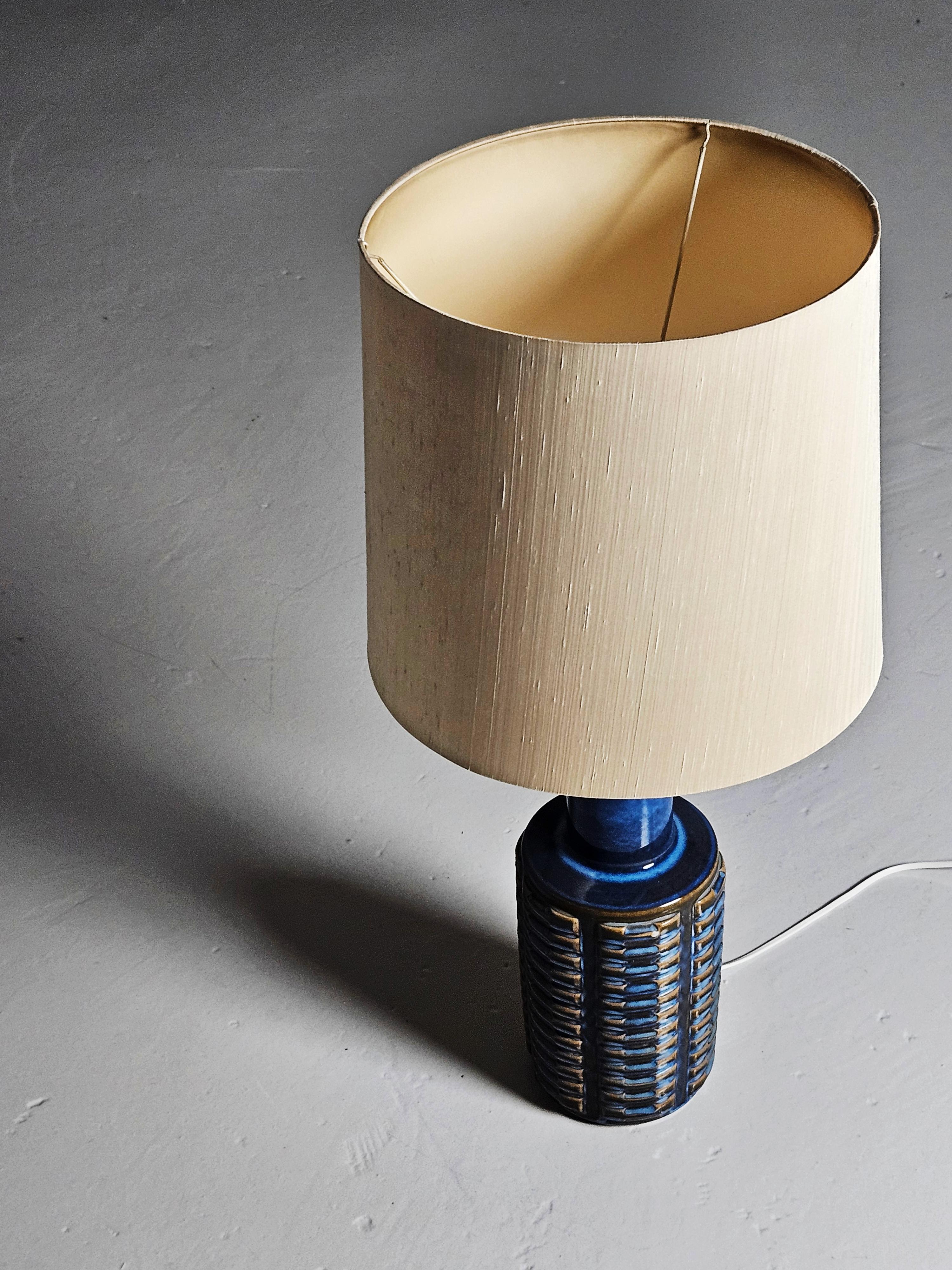 Scandinavian Modern Big stoneware table lamp by Einar Johansen for Søholm Stentøj, Denmark, 1960s For Sale