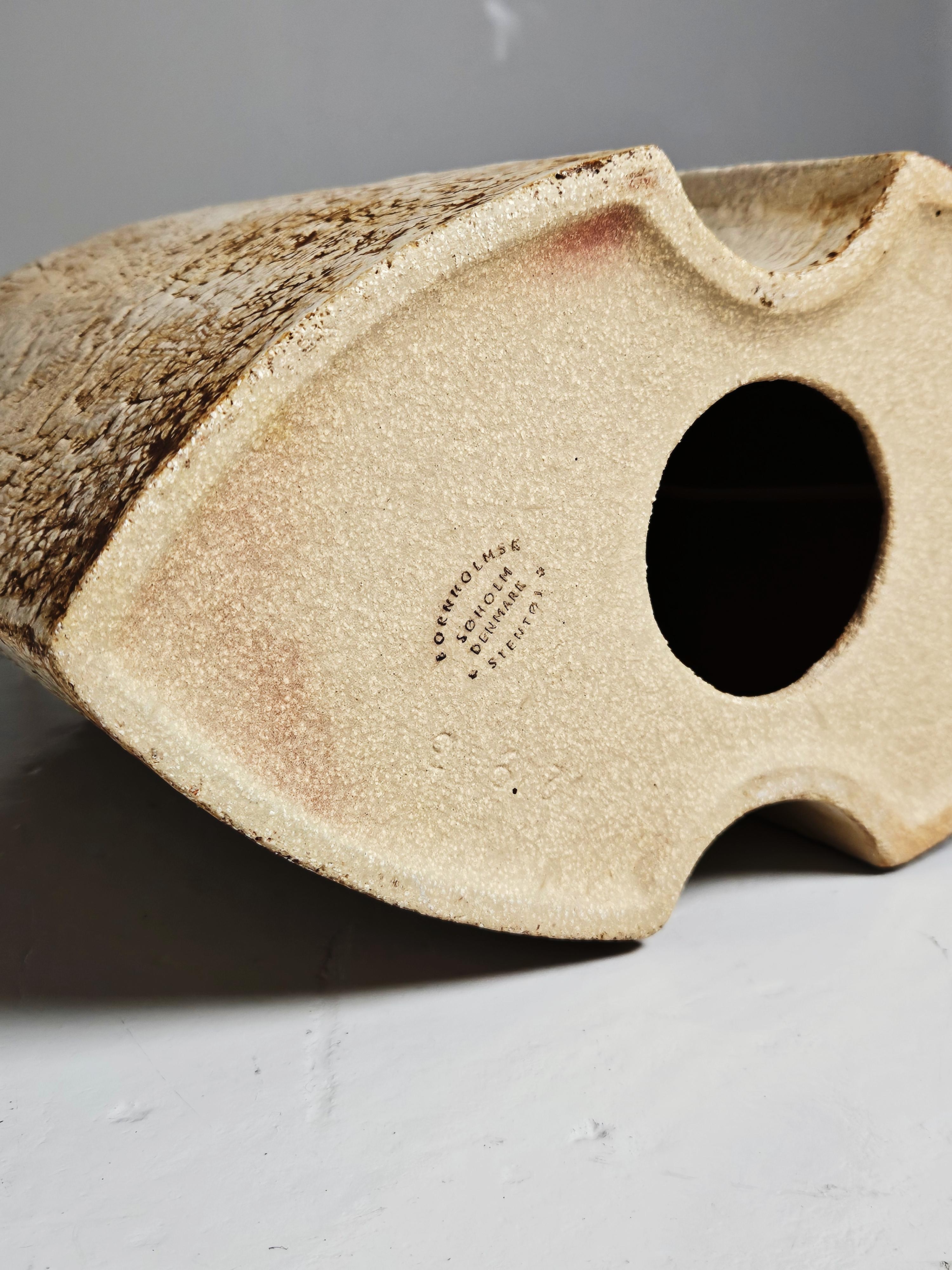 Big stoneware table lamps by Haico Nitzsche for Søholm Stentøj, Denmark, 1960s 3