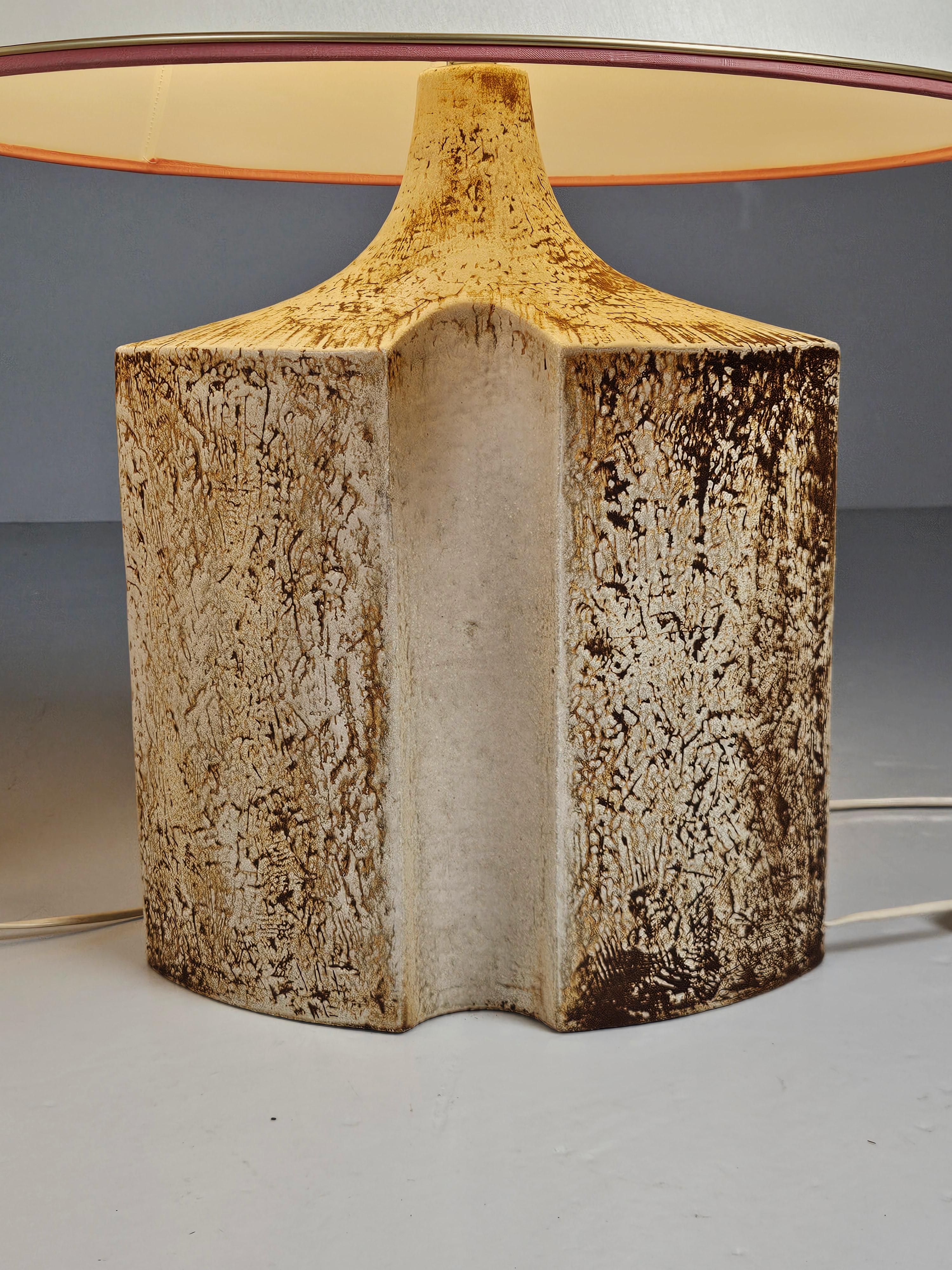 Danish Big stoneware table lamps by Haico Nitzsche for Søholm Stentøj, Denmark, 1960s For Sale