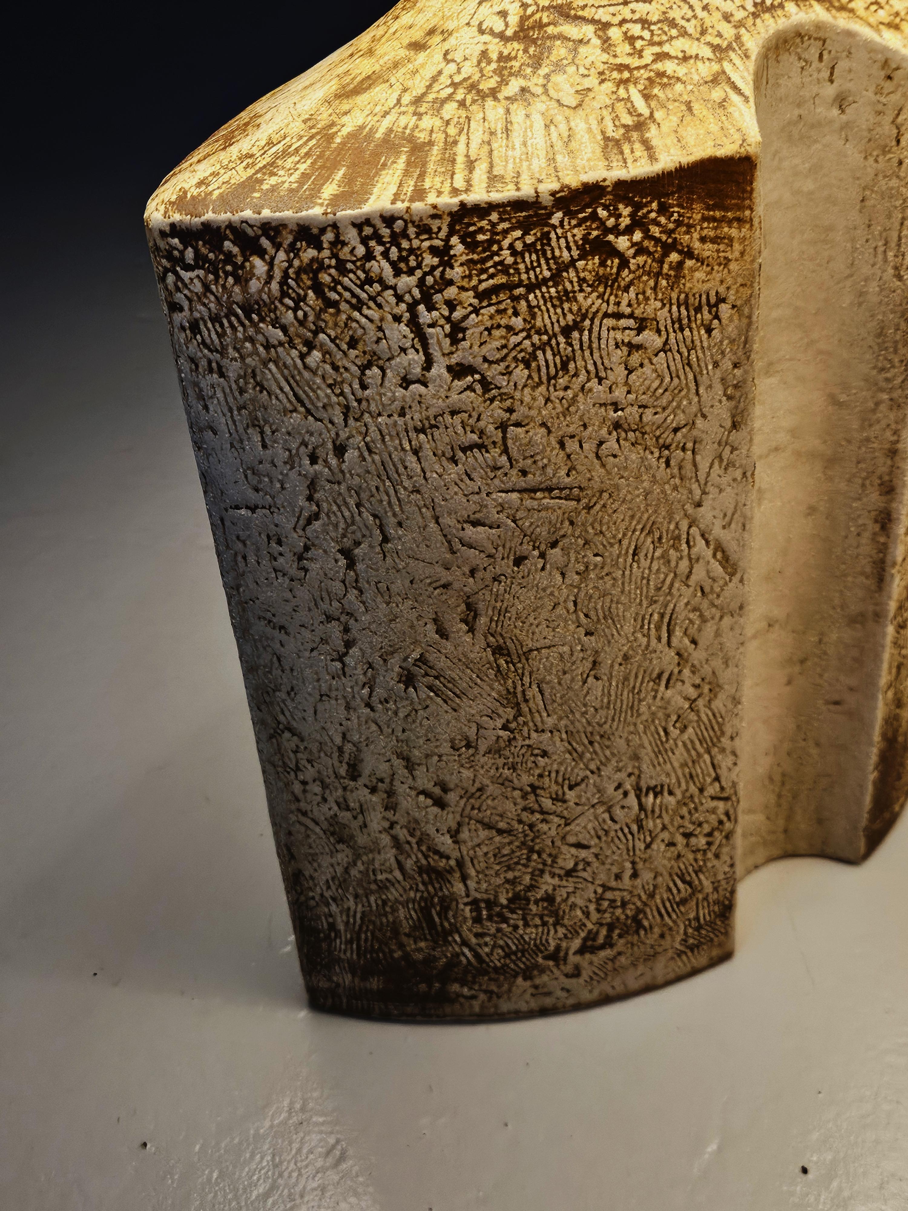 Big stoneware table lamps by Haico Nitzsche for Søholm Stentøj, Denmark, 1960s For Sale 2