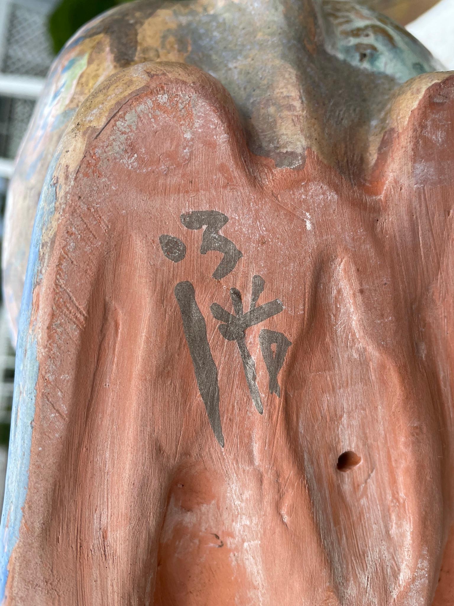 Grande sculpture de lapin tachetée - Chef-d'œuvre peinte à la main d'Eva Fritz-Lindner en vente 7