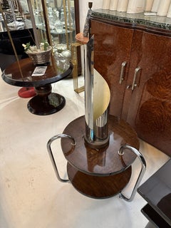 Big Table Lamp, 1970, Material: Chrome, France Attributed to Bended Brushed