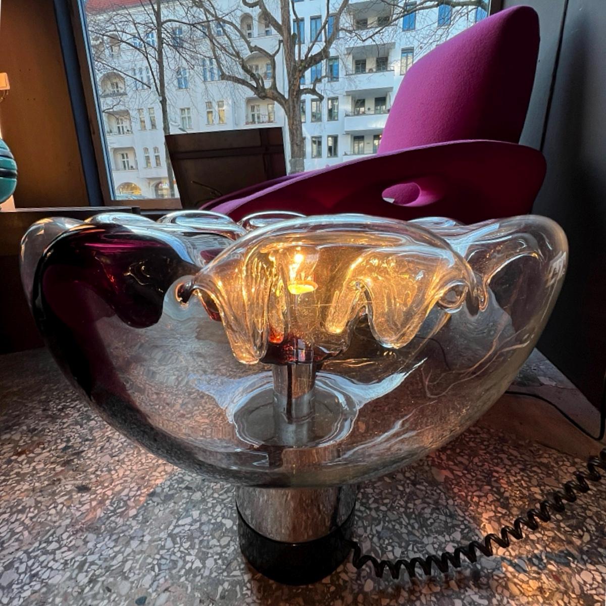 Fait main Grande lampe de table de Toni Zuccheri pour la société italienne VeArt 1970 en vente