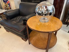 Big table Lamp in glass and chrome, 1950, German