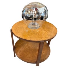 Big table Lamp in glass and chrome, 1950, German