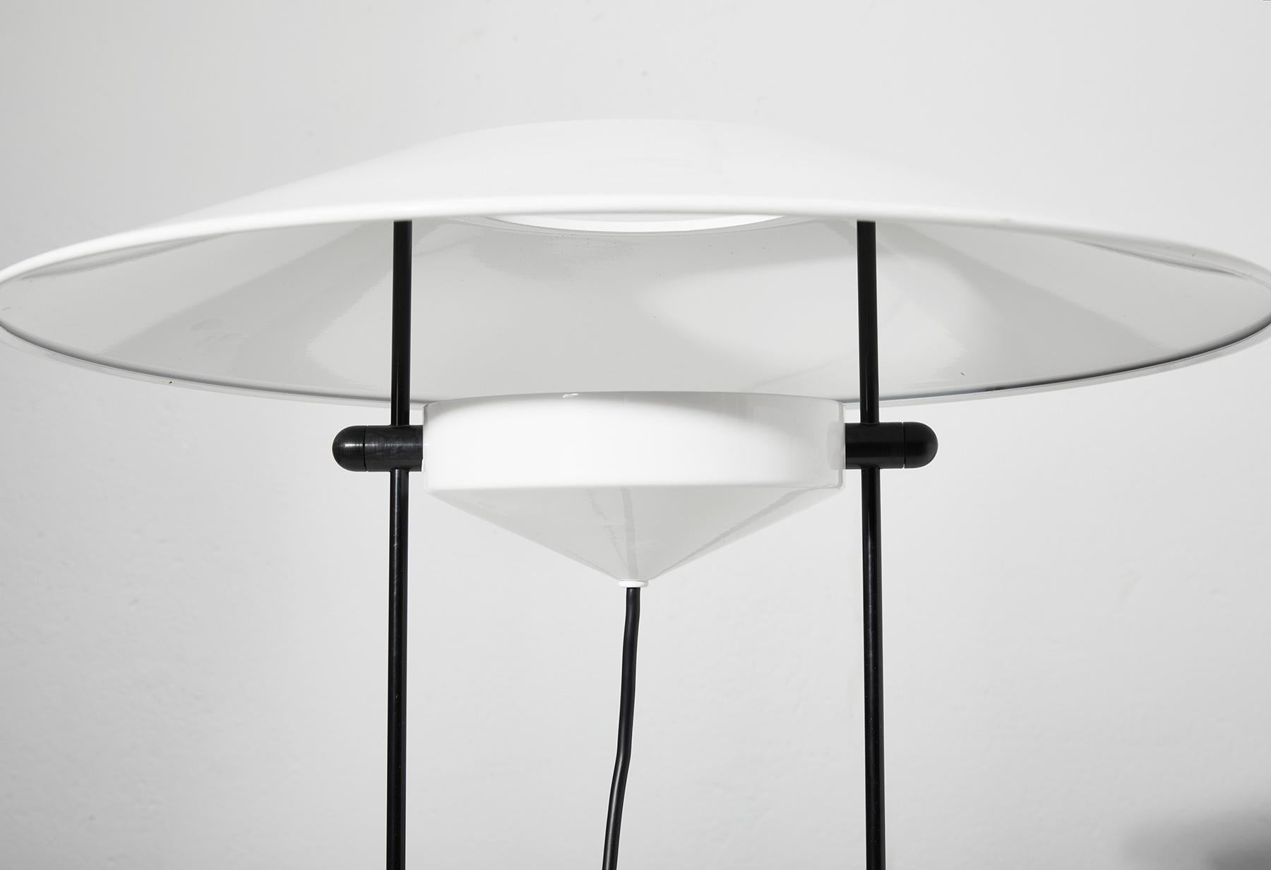 Italian Big Table Lamp in Lacquered Metal Attributed to Enrico Tronconi For Sale