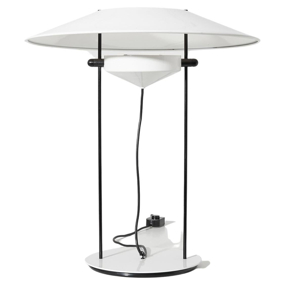 Big Table Lamp in Lacquered Metal Attributed to Enrico Tronconi
