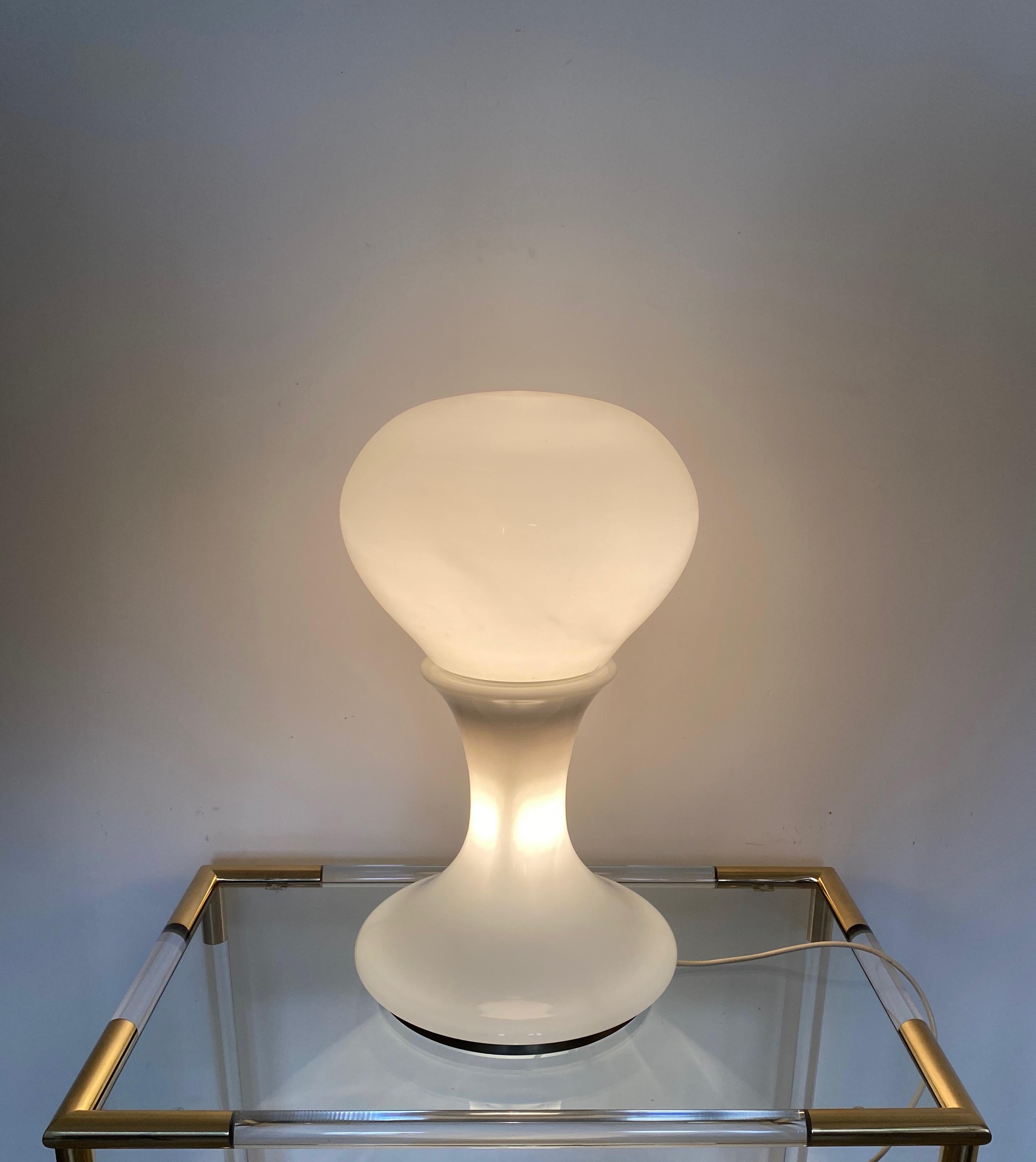 Italian Big Table Lamp Murano Italy 1970s Mazzega, Design Carlo Nason For Sale