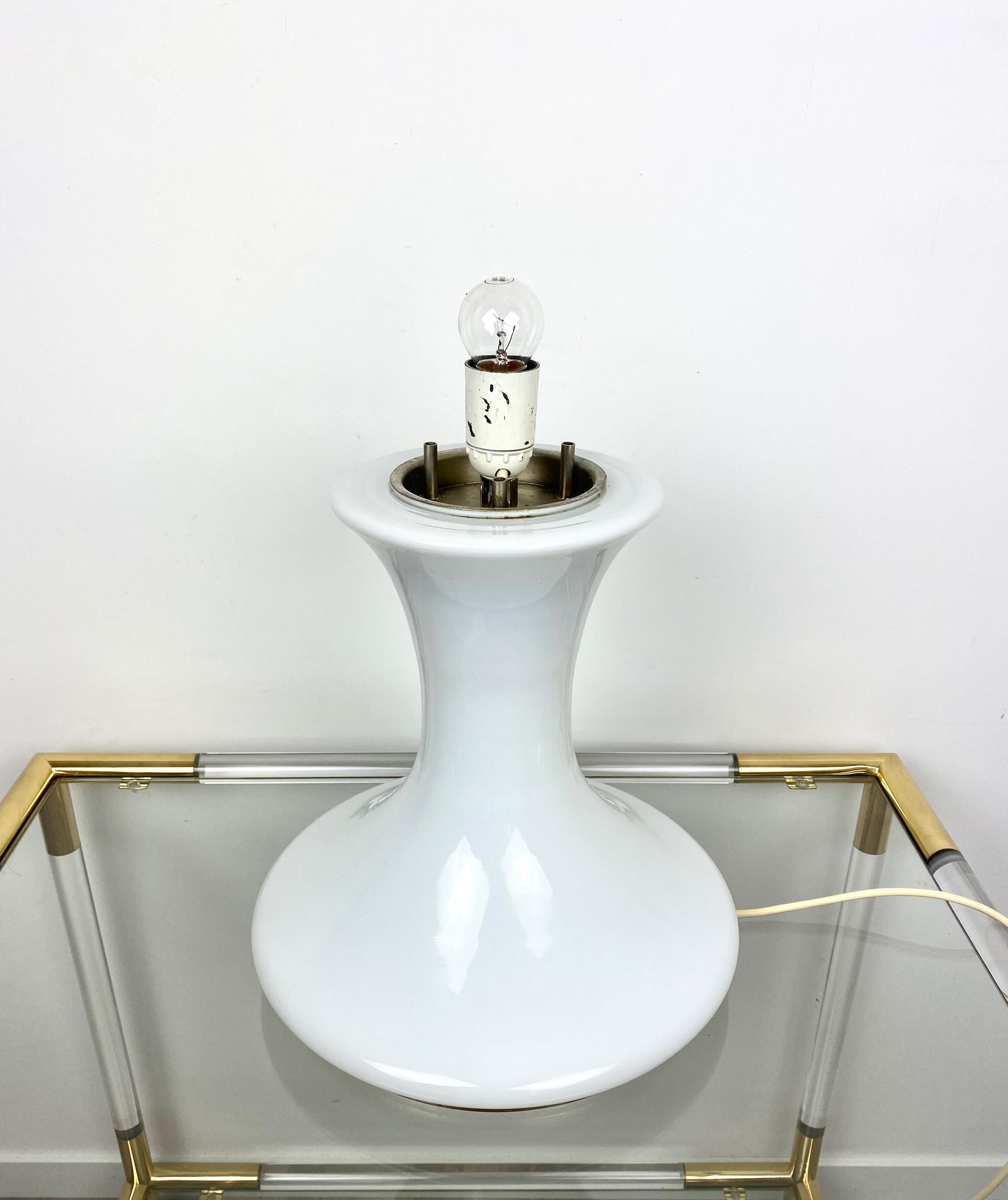 Late 20th Century Big Table Lamp Murano Italy 1970s Mazzega, Design Carlo Nason For Sale