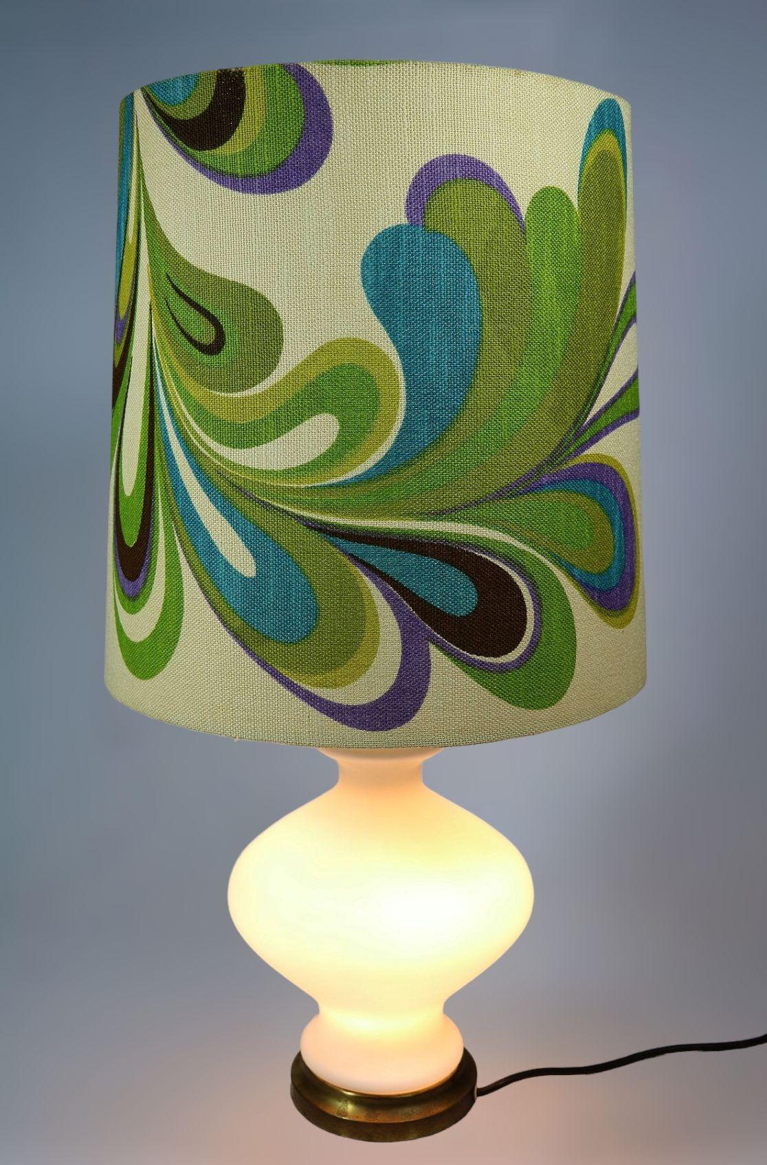 Big Table Lamp, Pop Art, Illuminated Base, Original Midcentury, 1960s 1970s 3
