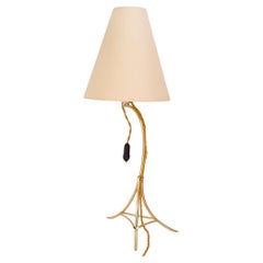 Bigli Lampe de table avec abat-jour en tissu par Rupert Nikoll vienne vers les années 1950